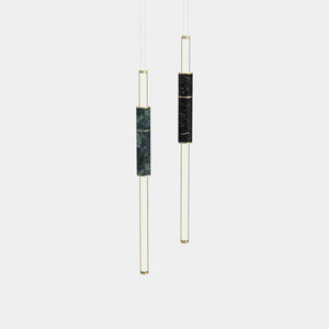 EMPTY STATE Pendant Chandelier Brushed Brass / Green / Black Light Pipe S58-05 Pendant Light