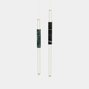 EMPTY STATE Pendant Chandelier Brushed Brass / Green / Black Light Pipe S58-07 Pendant Light