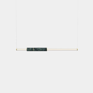 EMPTY STATE Pendant Chandelier Brushed Brass / Green Light Pipe S58-03 Pendant Light