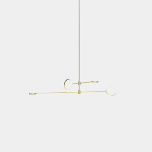 EMPTY STATE Pendant Chandelier Brushed Brass Motion S23-04 Suspension Light