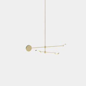 EMPTY STATE Pendant Chandelier Brushed Brass Motion S23-05 Suspension Light