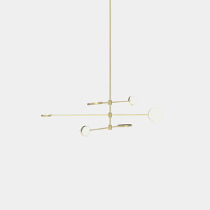 EMPTY STATE Pendant Chandelier Brushed Brass Motion S23-07 Suspension Light