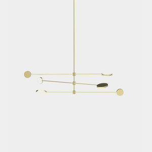 EMPTY STATE Pendant Chandelier Brushed Brass Motion S23-09 Suspension Light