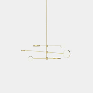 EMPTY STATE Pendant Chandelier Brushed Brass Motion S23-10 Suspension Light