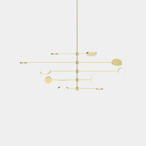 EMPTY STATE Pendant Chandelier Brushed Brass Motion S23-12 Suspension Light