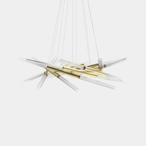 EMPTY STATE Pendant Chandelier Brushed Brass Sabre S06-08 Pendant Light