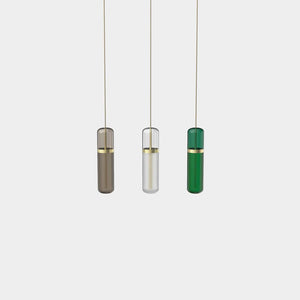 EMPTY STATE Pendant Chandelier Brushed Brass / Smoked / Opal / Green Pill S36-06 Pendant Light