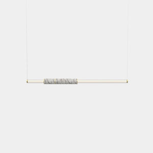 EMPTY STATE Pendant Chandelier Brushed Brass / White Light Pipe S58-03 Pendant Light