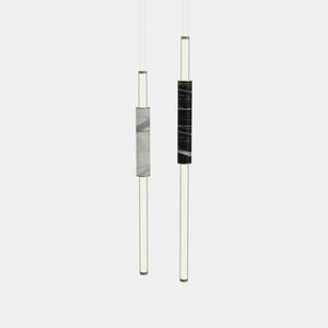 EMPTY STATE Pendant Chandelier Burnished Brass / Black / White Light Pipe S58-07 Pendant Light