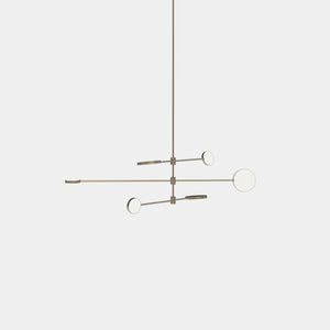 EMPTY STATE Pendant Chandelier Burnished Brass Motion S23-07 Suspension Light