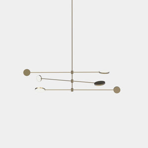 EMPTY STATE Pendant Chandelier Burnished Brass Motion S23-09 Suspension Light