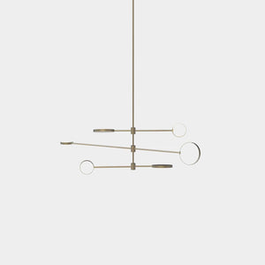 EMPTY STATE Pendant Chandelier Burnished Brass Motion S23-10 Suspension Light