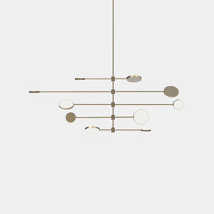 EMPTY STATE Pendant Chandelier Burnished Brass Motion S23-12 Suspension Light