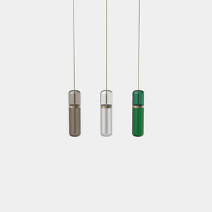 EMPTY STATE Pendant Chandelier Burnished Brass / Smoked / Opal / Green Pill S36-06 Pendant Light