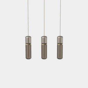 EMPTY STATE Pendant Chandelier Burnished Brass / Smoked Pill S36-06 Pendant Light