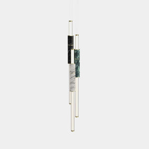 EMPTY STATE Pendant Chandelier Polished Brass / Black / White / Green Light Pipe S58-16 Pendant Light