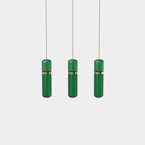 EMPTY STATE Pendant Chandelier Polished Brass / Green Pill S36-06 Pendant Light