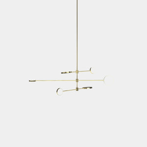 EMPTY STATE Pendant Chandelier Polished Brass Motion S23-07 Suspension Light