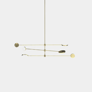 EMPTY STATE Pendant Chandelier Polished Brass Motion S23-09 Suspension Light