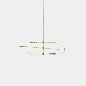 EMPTY STATE Pendant Chandelier Polished Brass Motion S23-10 Suspension Light