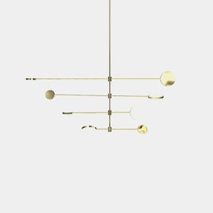 EMPTY STATE Pendant Chandelier Polished Brass Motion S23-11 Suspension Light