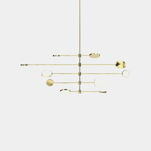 EMPTY STATE Pendant Chandelier Polished Brass Motion S23-12 Suspension Light