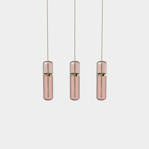 EMPTY STATE Pendant Chandelier Polished Brass / Pink Pill S36-06 Pendant Light