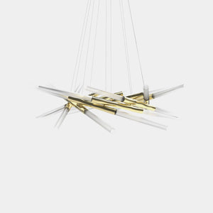 EMPTY STATE Pendant Chandelier Polished Brass Sabre S06-08 Pendant Light