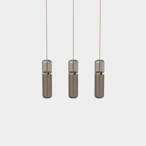 EMPTY STATE Pendant Chandelier Polished Brass / Smoked Pill S36-06 Pendant Light