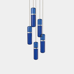 EMPTY STATE Pendant Chandelier Silver Anodised / Blue Pill S36-03 Pendant Light