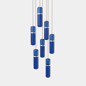 EMPTY STATE Pendant Chandelier Silver Anodised / Blue Pill S36-04 Pendant Light