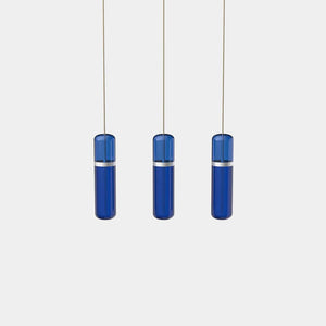 EMPTY STATE Pendant Chandelier Silver Anodised / Blue Pill S36-06 Pendant Light