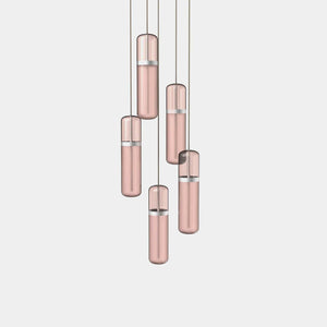 EMPTY STATE Pendant Chandelier Silver Anodised / Pink Pill S36-03 Pendant Light