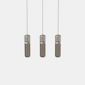 EMPTY STATE Pendant Chandelier Silver Anodised / Smoked Pill S36-06 Pendant Light