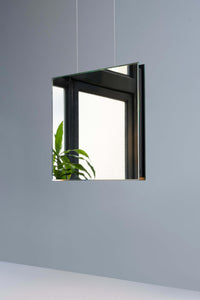 FORMAGENDA Pendant Light Mirror Square Suspension Pendant Light