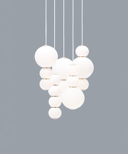 FORMAGENDA Pendant Light Pearls Five Cluster Chandelier Compact A-E