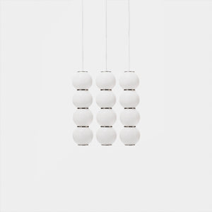 FORMAGENDA Pendant Light Pearls Three Cluster Chandelier