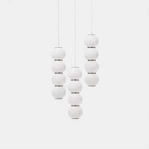 FORMAGENDA Pendant Light Pearls Three Cluster Chandelier