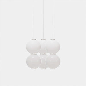 FORMAGENDA Pendant Light Pearls Three Cluster Chandelier