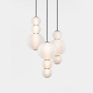 FORMAGENDA Pendant Light Pearls Three Cluster Chandelier