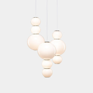 FORMAGENDA Pendant Light Pearls Three Cluster Chandelier