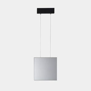 FORMAGENDA Pendant Light Smoked Grey Mirror / White Mirror Square Suspension Pendant Light