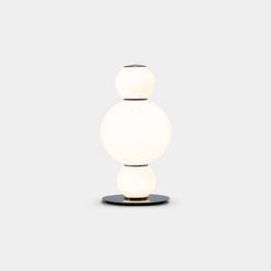 FORMAGENDA Table Lamp Opal White Glossy / Black / Gold Pearls A Table Lamp