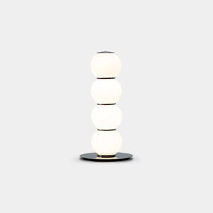 FORMAGENDA Table Lamp Opal White Glossy / Black / Gold Pearls B Table Lamp