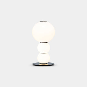 FORMAGENDA Table Lamp Opal White Glossy / Black / Gold Pearls C Table Lamp