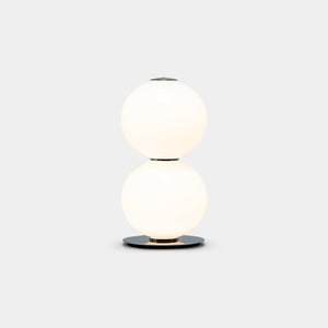 FORMAGENDA Table Lamp Opal White Glossy / Black / Gold Pearls E Table Lamp