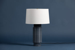 Hudson Valley Lighting Table Lamp Aged Brass | Blue Grey Reactive Ceramic Broderick Table Lamp