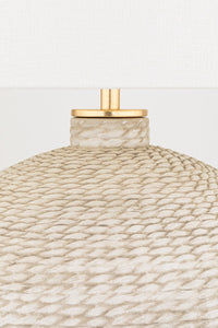 Hudson Valley Lighting Table Lamp Beige Ceramic | Gold Leaf Katonah Table Lamp