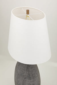 Hudson Valley Lighting Table Lamp Grey Ceramic | Gold Leaf Denali Table Lamp