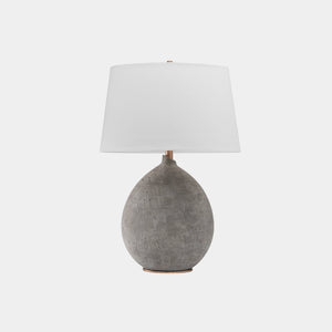 Hudson Valley Lighting Table Lamp Grey Ceramic | Gold Leaf Denali Table Lamp